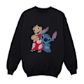 Miniatyrbild 1 av 6: Lilo & Stitch Klassisk Sweatshirt för flickor 9-11 år Svart Black 9-11 Years