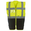 Miniatyrbild 1 av 2: Yoko Unisex Värdearbetsväst Executive Hi-Vis XL Gul/Svart Yellow/Black XL