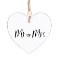Miniatyrbild 3 av 3: Something Different Mr and Mrs Hjärta Hängande Sentiment Skylt En White One Size