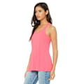 Miniatyrbild 3 av 3: Bella + Canvas Dam/Kvinnor Racerback Flowy Tank Top L Neon Pi Neon Pink L