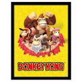 Miniatyrbild 1 av 2: Donkey Kong The Kongs Inramad Tryck 40cm x 30cm Flerfärgad Multicoloured 40cm x 30cm