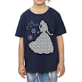 Miniatyrbild 3 av 5: Disney Princess Girls Belle Jul Silhouette Bomull T-shirt Navy Blue 7-8 Years