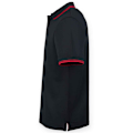 Miniatyrbild 3 av 3: Henbury CoolPlus Tipped Polotröja XS Svart/Röd Black/Red XS