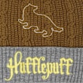 Miniatyrbild 3 av 3: Harry Potter Hufflepuff Pom Pom Beanie One Size Gul/Grå Yellow/Grey One Size