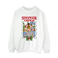 Miniatyrbild 1 av 4: Netflix Dam/Kvinnor Stranger Things Jul Affisch Sweatshirt White XL