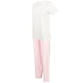 Miniatyrbild 3 av 4: Towel City Dam/Damrandig Pyjamas Set XXL Vit/Rosa White/Pink XXL