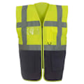 Miniatyrbild 1 av 2: Yoko Unisex Vuxen Executive Hi-Vis Väst XXL Gul/Marinblå Yellow/Navy XXL