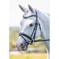 Miniatyrbild 2 av 2: Velociti Läder Häst Dressyr Träns Cob Svart Black Cob