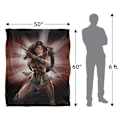 Miniatyrbild 5 av 6: Wonder Woman Filt med Pose, One Size, Flerfärgad Multicoloured One Size