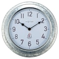 Miniatyrbild 1 av 6: Nextime Poppy Galvaniserad Väggklocka i Färg - 22cm One Size Silv Silver One Size