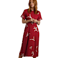 Miniatyrbild 3 av 3: Weird Fish Damklänning Everly Printed Eco Viscose 20 UK Red 20 UK