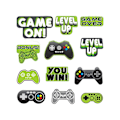 Miniatyrbild 1 av 2: Minecraft 12 Level Up Game Controller Födelsedagsklipp (12-pack) Green One Size