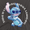 Miniatyrbild 3 av 4: Lilo & Stitch Unisex Vuxen Good Day T-Shirt M Gråmelerad Charcoal M