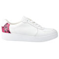 Miniatyrbild 4 av 5: FitFlop Dam/Dam Snake Print Läder Träningsskor 8 UK Vit/R White/Raspberry 8 UK