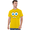 Miniatyrbild 5 av 5: SvampBob Fyrkant Herr T-shirt med leende ansikte 4XL Gul Yellow 4XL