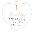 Miniatyrbild 3 av 3: Något annorlunda vänskap är... Hjärta hängande sentiment skylt White One Size