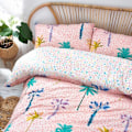 Miniatyrbild 3 av 5: Style Lab Palmtropolis Påslakanset Enkelsäng Rosa Pink Single