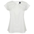 Miniatyrbild 1 av 3: Henbury Dam/Damer Pleat Front Kortärmad Topp 3XL Vit White 3XL