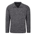 Miniatyrbild 5 av 6: Mountain Warehouse Mens Snowdon Melange Fleece Top (2-pack) Black XXL