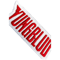 Miniatyrbild 2 av 2: Yungblud Vävd Logotyp Strykjärnslapp En Storlek Vit/Röd White/Red One Size