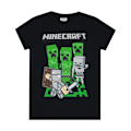 Miniatyrbild 1 av 3: Minecraft Barn/Barn Logo T-shirt för barn 11-12 år Svart/Grön/Grå Black/Green/Grey 11-12 Years