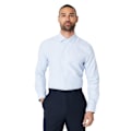 Miniatyrbild 1 av 3: Burton Herr Mini Check Easy-Iron Slim Formal Shirt 15.5 i Blå Blue 15.5 in