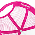 Miniatyrbild 4 av 4: Beechfield Herr Halv Mesh Trucker Cap / Huvudbonad En Storlek Svart Black/Fuchsia One Size