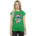 Miniatyrbild 2 av 3: Disney Dam/Kvinnor Lilo Och Stitch Stitch Jul Bomull T-shirt Irish Green XL