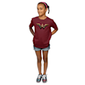 Miniatyrbild 4 av 5: Wonder Woman Girls Logo Bomull T-shirt 12-13 år Bourgogne Burgundy 12-13 Years