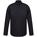 Miniatyrbild 1 av 3: Henbury Herr Modern Long Sleeve Slim Fit Oxford Skjorta XL Svart Black XL