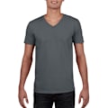 Miniatyrbild 4 av 5: Gildan Soft Style V-halsad kortärmad T-shirt M Charcoal Charcoal M