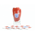 Miniatyrbild 1 av 2: England Officiell Minibar Set (Set med 1 Pint Glas, 4 Ölunderlägg Red/White One Size