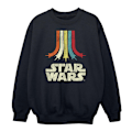Miniatyrbild 1 av 4: Star Wars Retro Regnbåge Sweatshirt för Pojkar 7-8 År Svart Black 7-8 Years