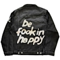 Miniatyrbild 2 av 2: Yungblud Unisex Vuxen Be Fooking Happy Denimjacka XL Svart De Black Denim XL
