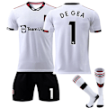 Miniatyrbillede 1 af 2: 2223 Manchester United Fodboldklub Hjem Trøjer DE GEA Nr. 1 Pakke med fodboldtrøjer S