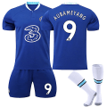 Miniatyrbillede 1 af 2: Chelsea F.C 22-23 Hjemtrøje AUBAMEYANG Nr 9 Fodboldtrøje sæt 22