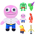 Miniatyrbild 7 av 7: Leende vän plyschleksaker mjukt stoppat djur monsterfigur docka kudde present D