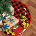 Miniatyrbild 5 av 5: Julgransmatta i tecknad Grinch-design, juldekoration för hemmet D