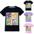 Miniatyrbild 2 av 3: Lankybox tryck T-shirts med korta ärmar för pojkar och flickor pink 150cm