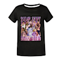 Miniatyrbild 1 av 3: Taylor Swiftie Pojkar T-shirt Tecknade Toppar Tee Barn Pojkar Flickor T-shirts Barnkläder Sommar Kortärmad Black 130cm