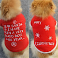 Miniatyrbild 1 av 2: hund _ Pet dog letters snowflake Christmas kläder vinterjacka Red+White Snowflake S
