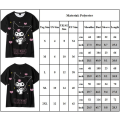 Miniatyrbild 3 av 3: Kuromi Anime Kvinnors Kortärmad T-shirt Basic Tee Top XL