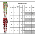 Miniatyrbild 4 av 4: Kvinnors högmidjade jul leggings randiga snöflingor tights B L
