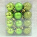 Miniatyrbild 2 av 3: 24 st/låda Julgranskula Hängande Prydnad Jul Dekoration green 24pcs