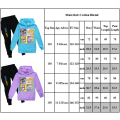 Miniatyrbild 3 av 3: Barn LANKYBOX Tryck Hoodies Byxor Kostymer Casual Träningsoverall Set pink 140cm