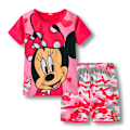 Miniatyrbild 1 av 3: Minnie Flickor Pyjamas Barn Pojkar Flickor 2st Set Kortärmad Tryck Toppar + Shorts Tryck Kläder Pyjamas & Vardagskläder Barnpresent #7 90cm