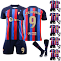 Miniatyrbild 2 av 3: Barcelona 2022/23 Hemma Barn Fotbollströja Träning Kit för Barn Pojkar Träningsoverall Set Tröjor #8 22
