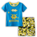 Miniatyrbild 1 av 3: Barnens Minions Tryck Pyjamas Kortärmad T-shirt Shorts Set Nattkläder Sovkläder C 4 Years / EU 98