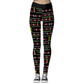 Miniatyrbild 1 av 4: Kvinnor Hög Midja Jul Leggings Randiga Sknowflake Strumpbyxor B S