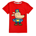 Miniatyrbild 1 av 3: Dog Man Pojkar T-shirt Tecknade Toppar Tee Barn Pojkar Flickor T-shirts Barnkläder Sommar Kortärmad Red 140cm